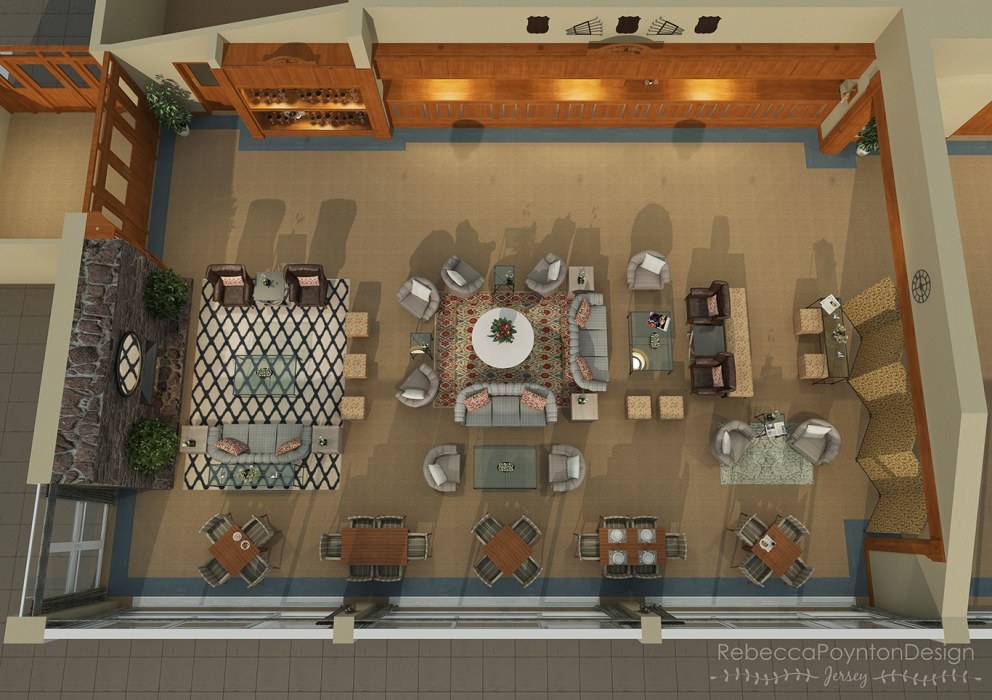 Golf Club  | 3D Floor Plan | Interior Designers